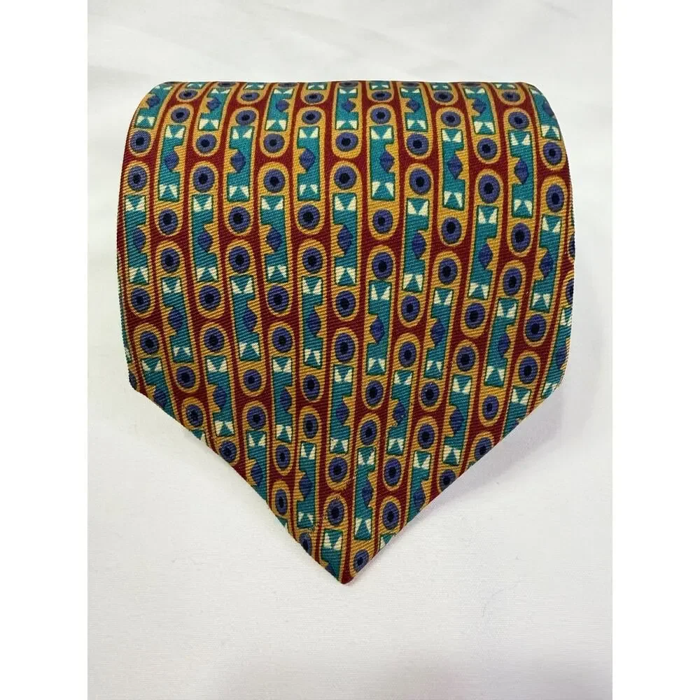 Vintage Structure 100% Silk Tie Geometric Abstract USA 4